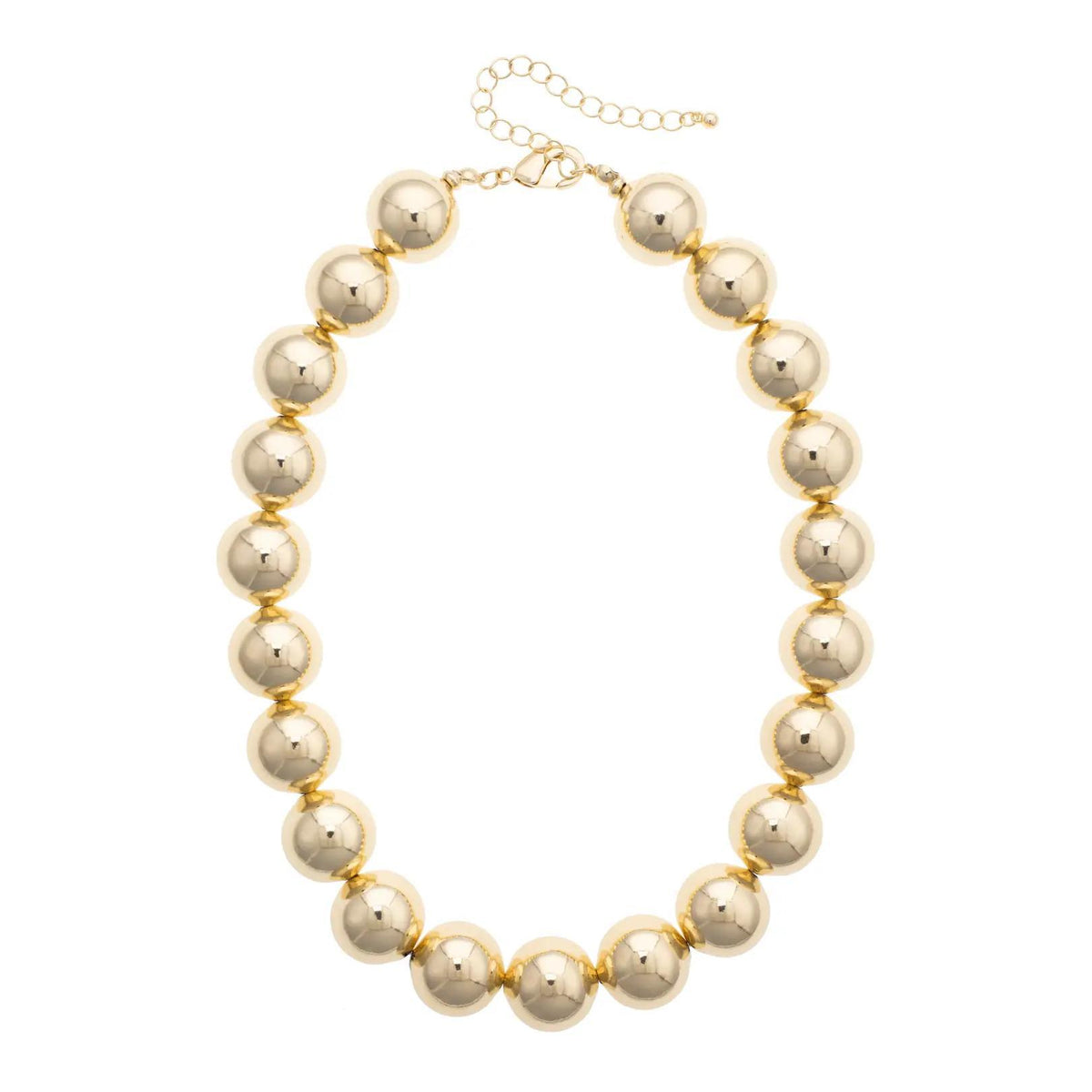 Marjorie Beaded Necklace in Shiny Gold