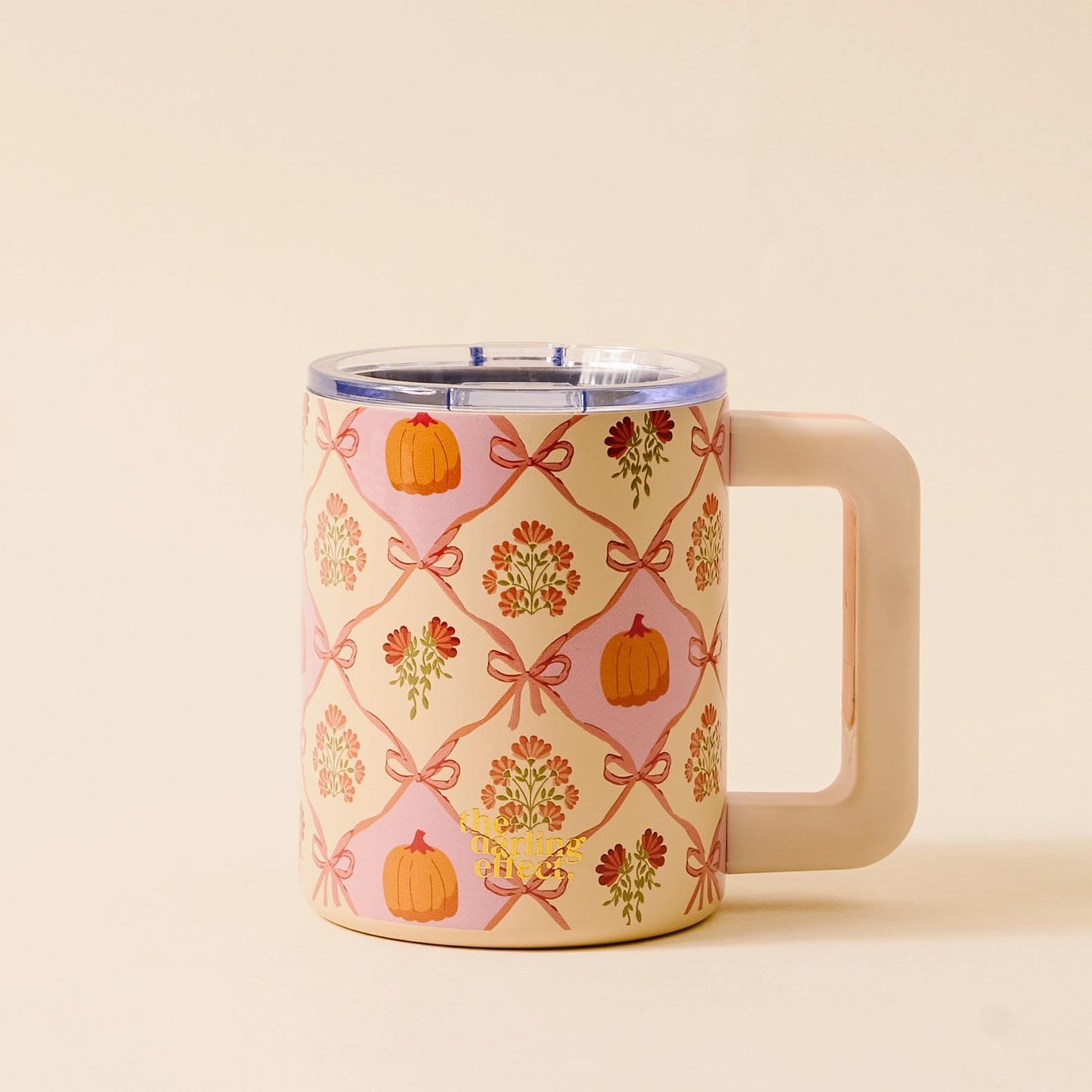 14oz Insulated Mug - Patchwork Pumpkins