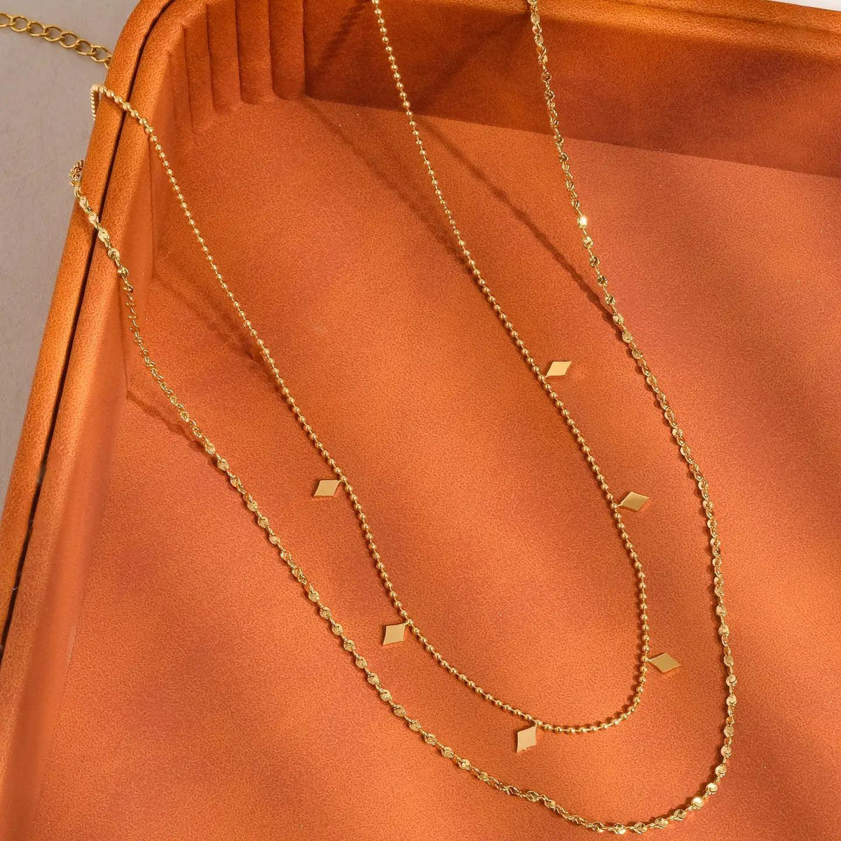 Arômes 18K Gold Non-Tarnish Layered Tassel Necklace