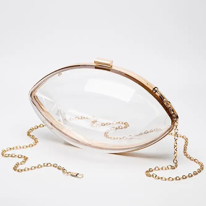 Clear Acrylic Football Stadium Clutch Bag