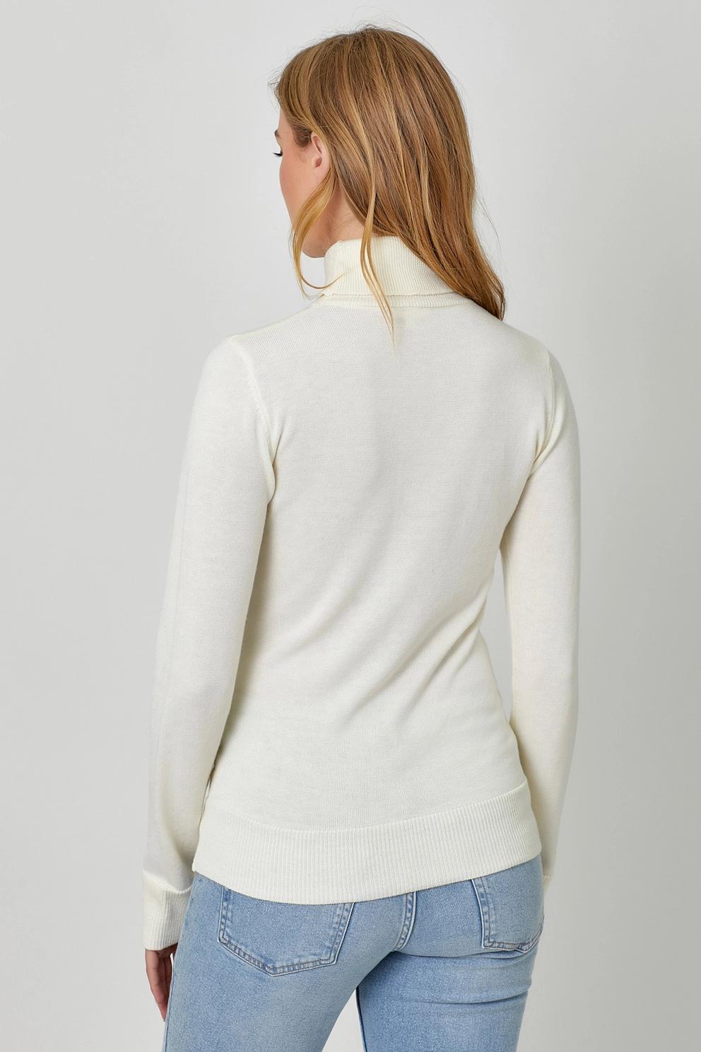 Cashmere Turtle Neck Sweater (Ivory)