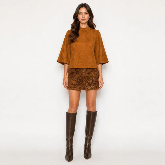 Love Story Brown Paisley Skort