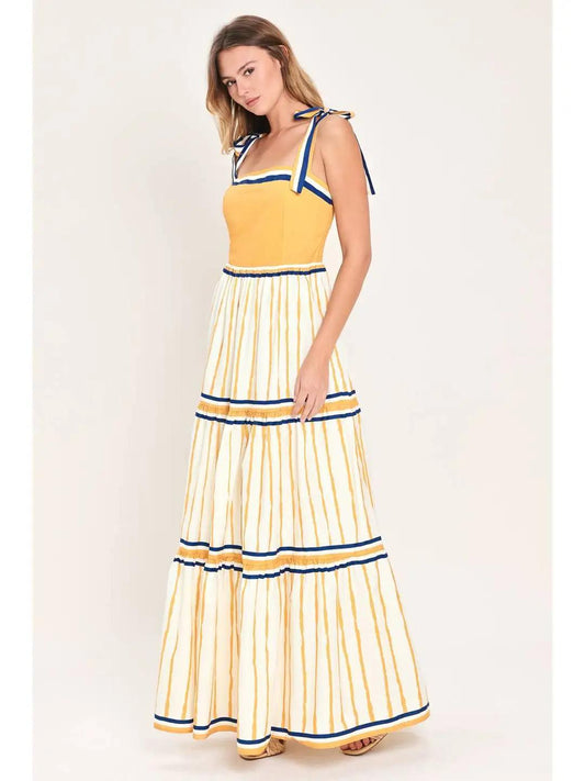 A Printed Woven Maxi Dress