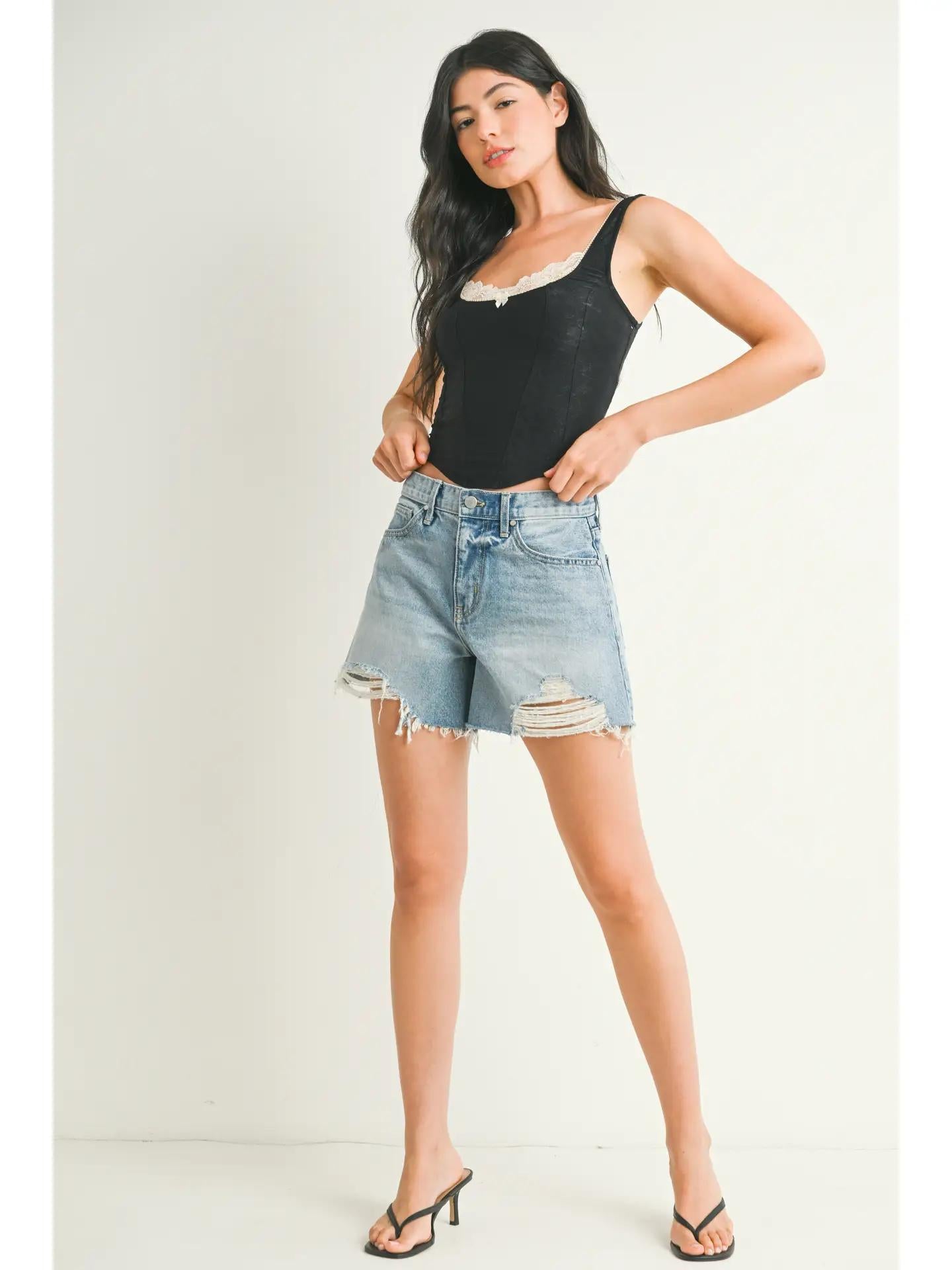 Light Vintage Distressed Short