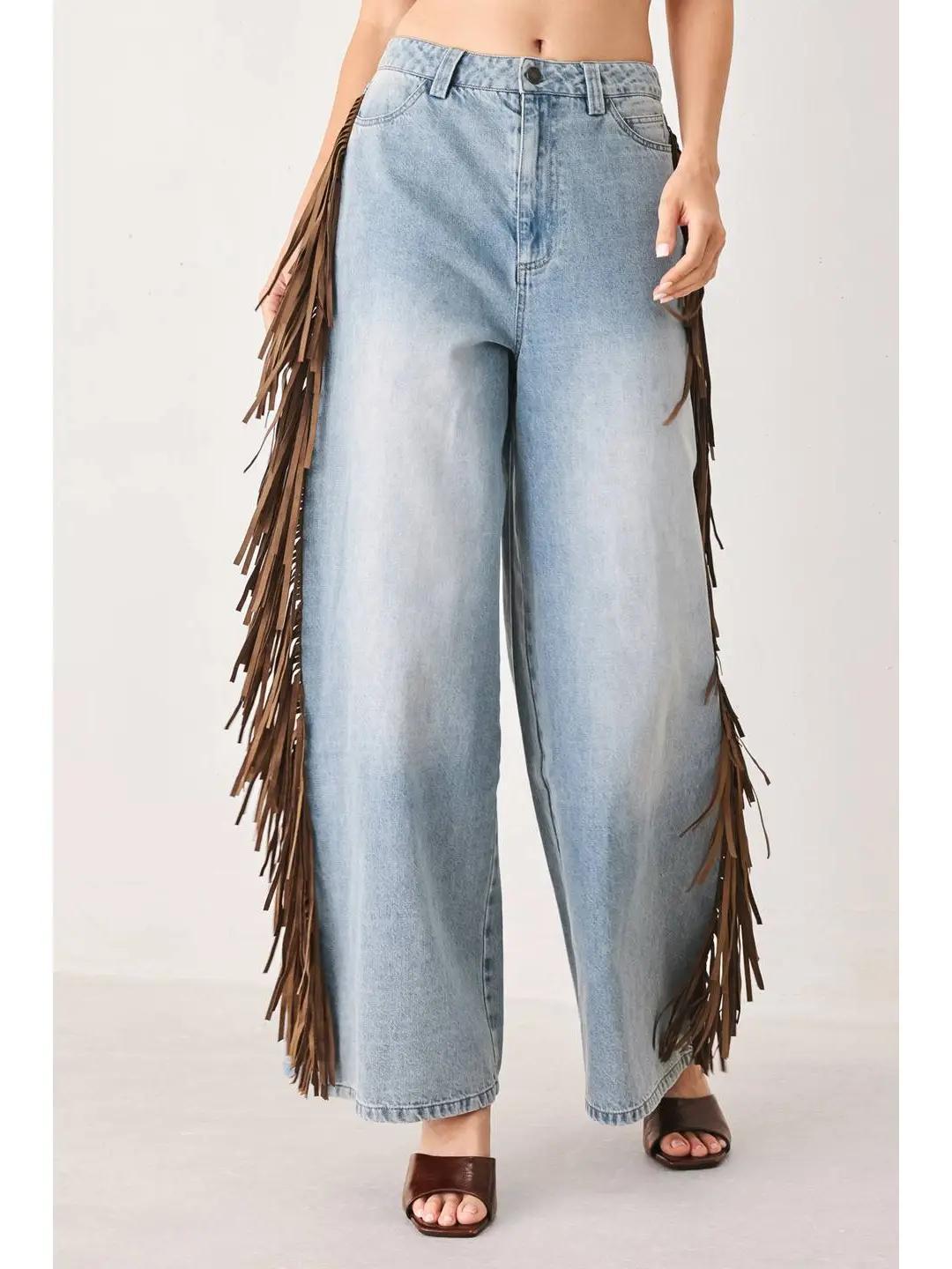 A Washed Denim Pant