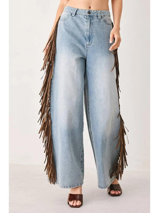 A Washed Denim Pant