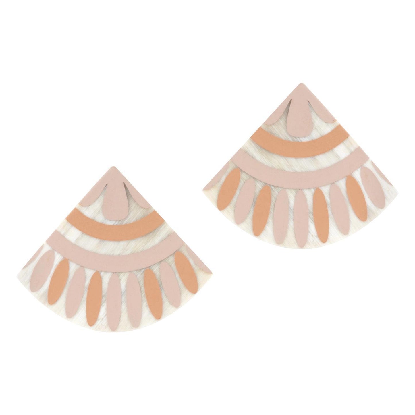 Rosy Pink Tile Earrings