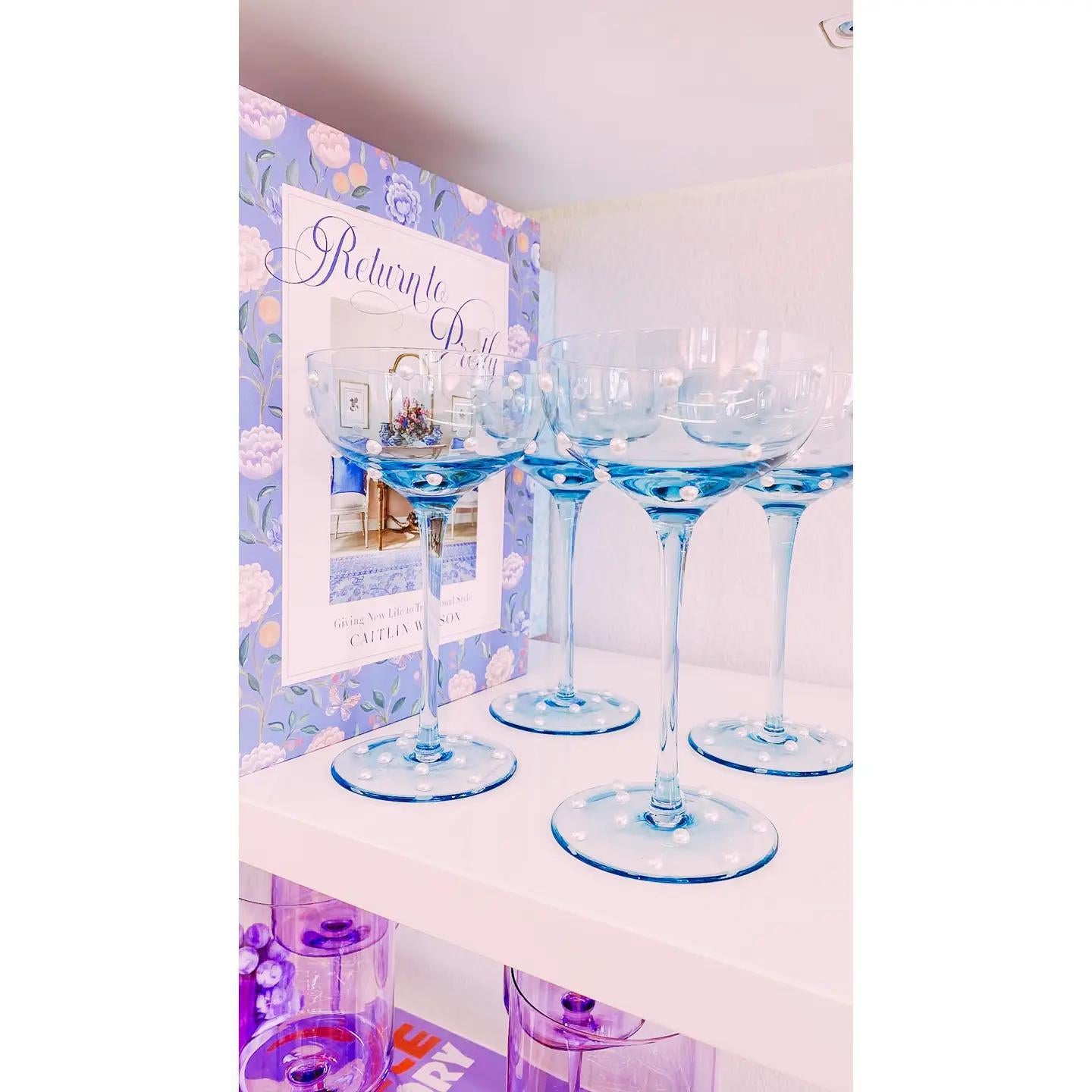 Becca Blue Pearl Couple Glass