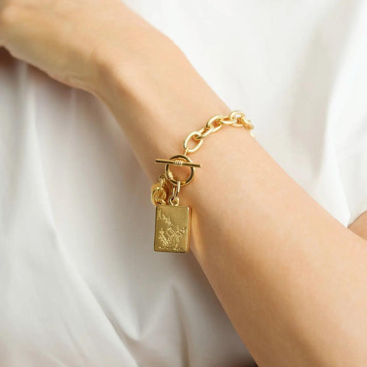 1 Bam Bird Mahjong Tile Bracelet