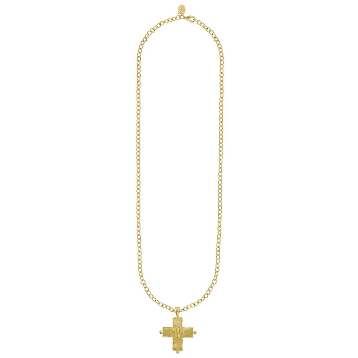 Long Jerusalem Cross Necklace