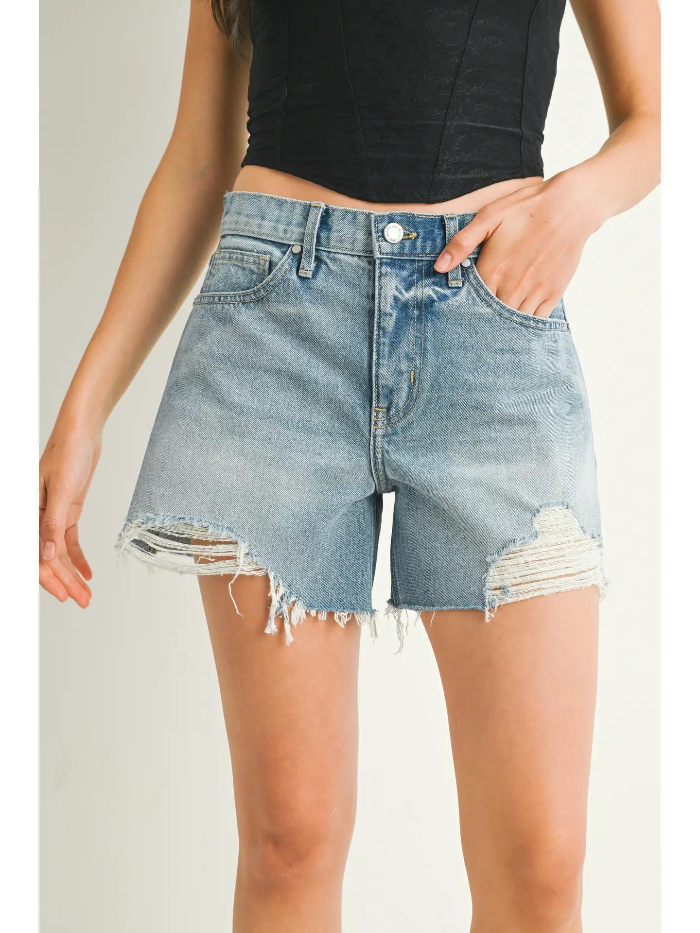 Light Vintage Distressed Short