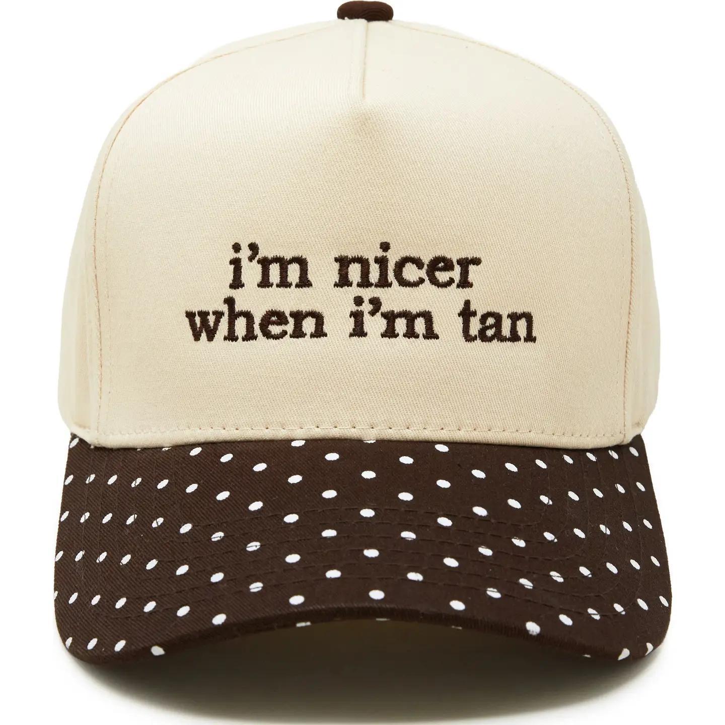 I'm Nicer When I'm Tan - Polka Dots Brown/Beige