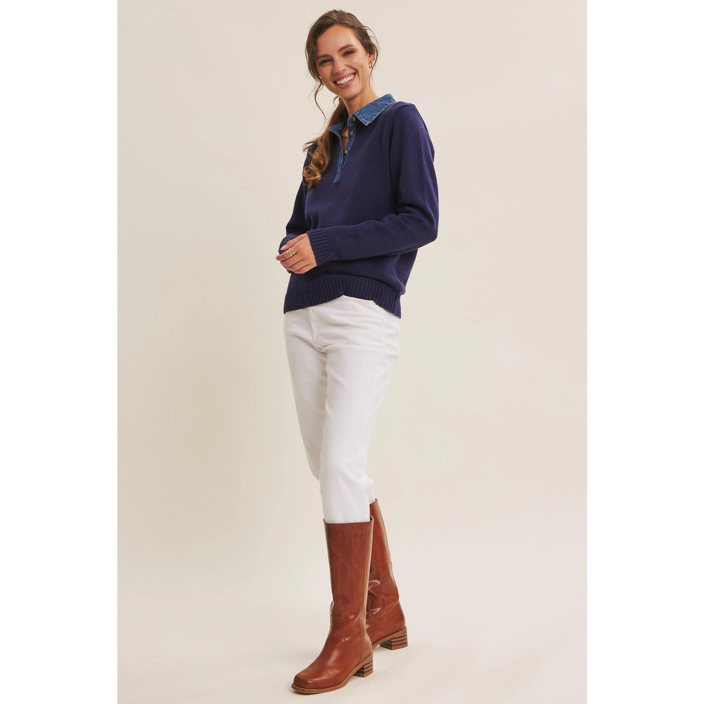 Classic Yet Endlessly Wearable Henley Sweater Top