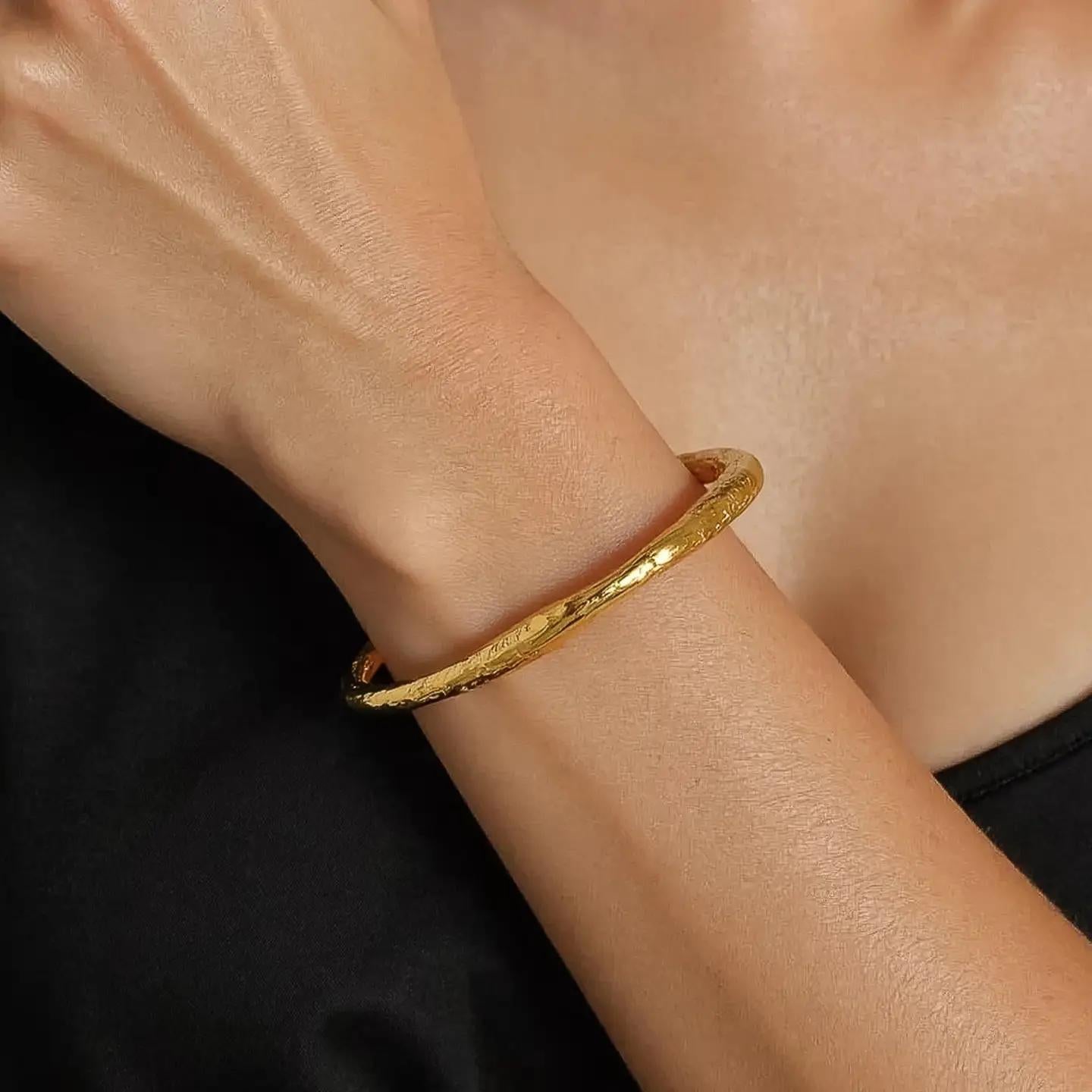 Ruvic Textured Open Cuff Brac