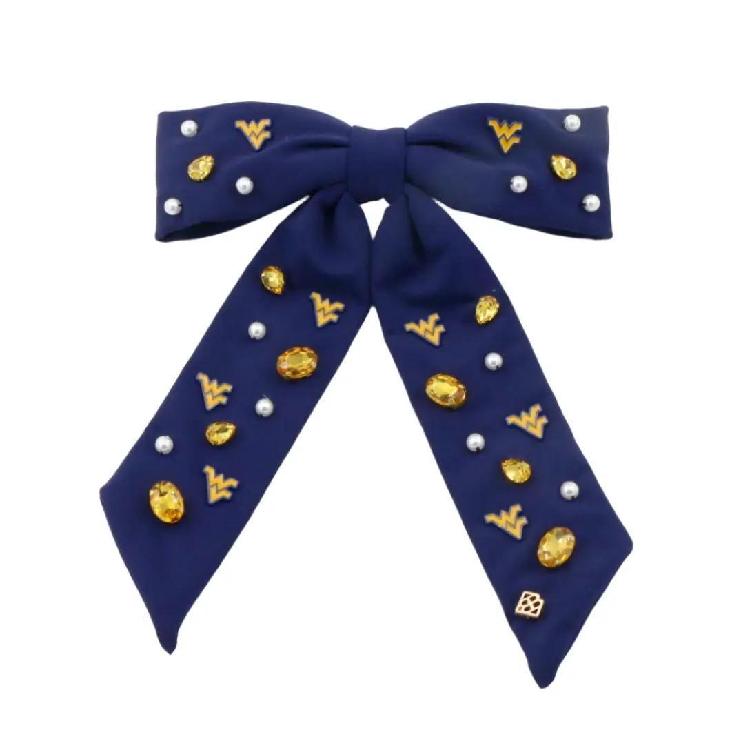 West Virginia Navy Bow Barrette
