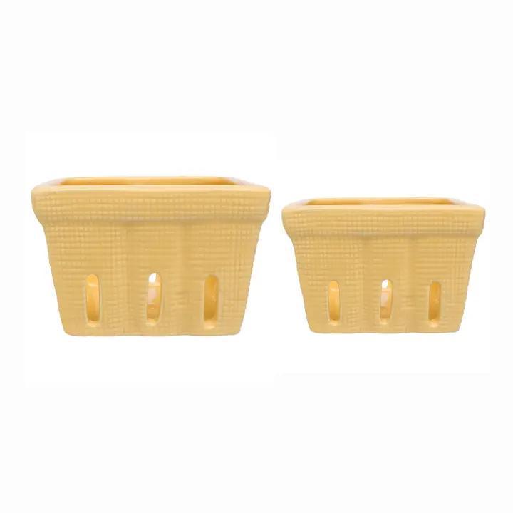 Blue Berry Ceramic Bowls Set of 2