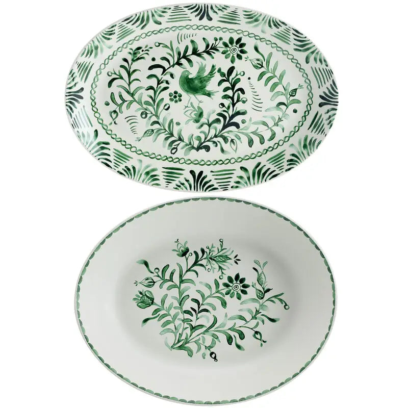Sicily Bowl & Platter Set - GREEN