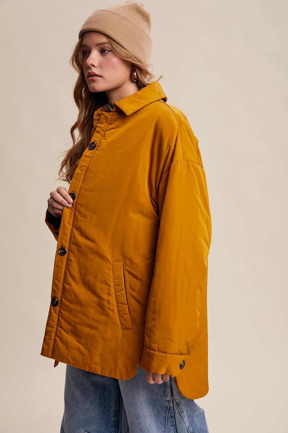 Padded Button Front Jacket