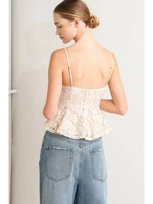 A Woven Lace Cami Top