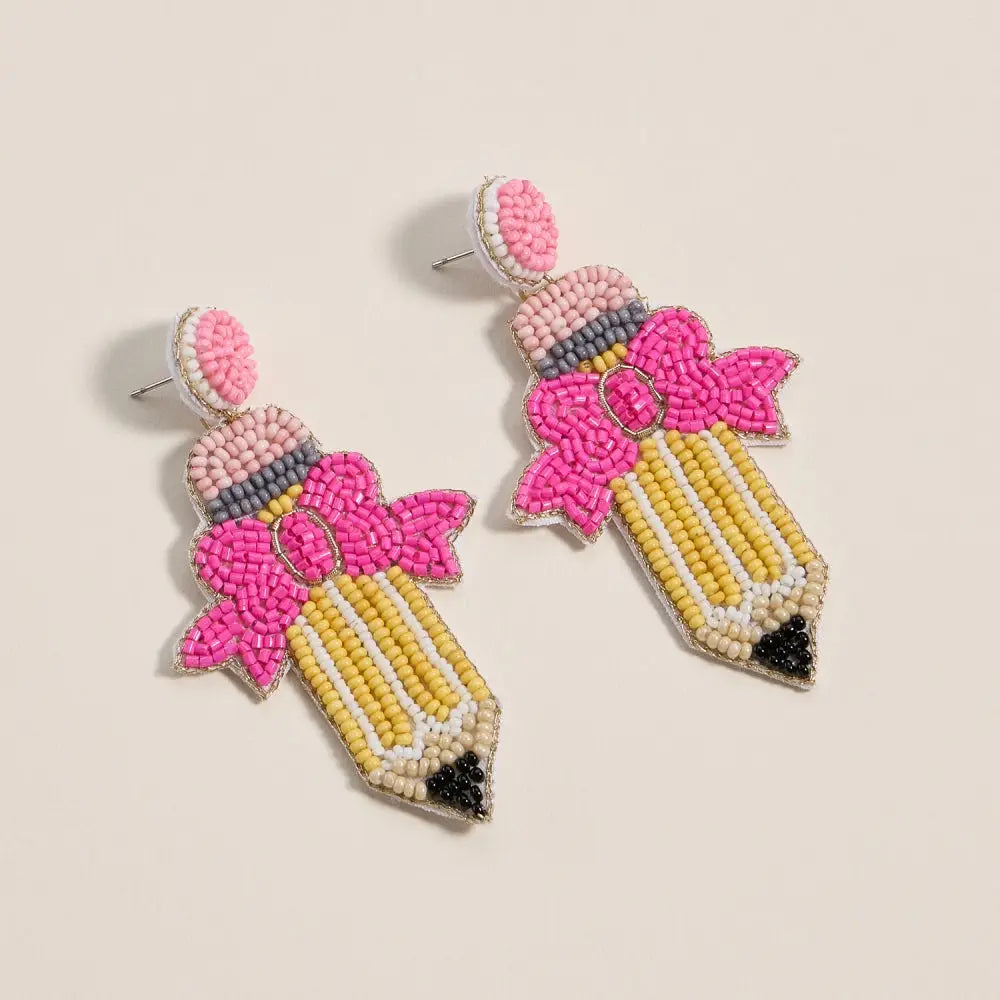 Beaded Pencil Earring