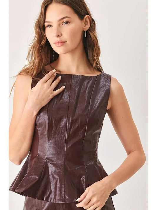 A Faux Leather Top