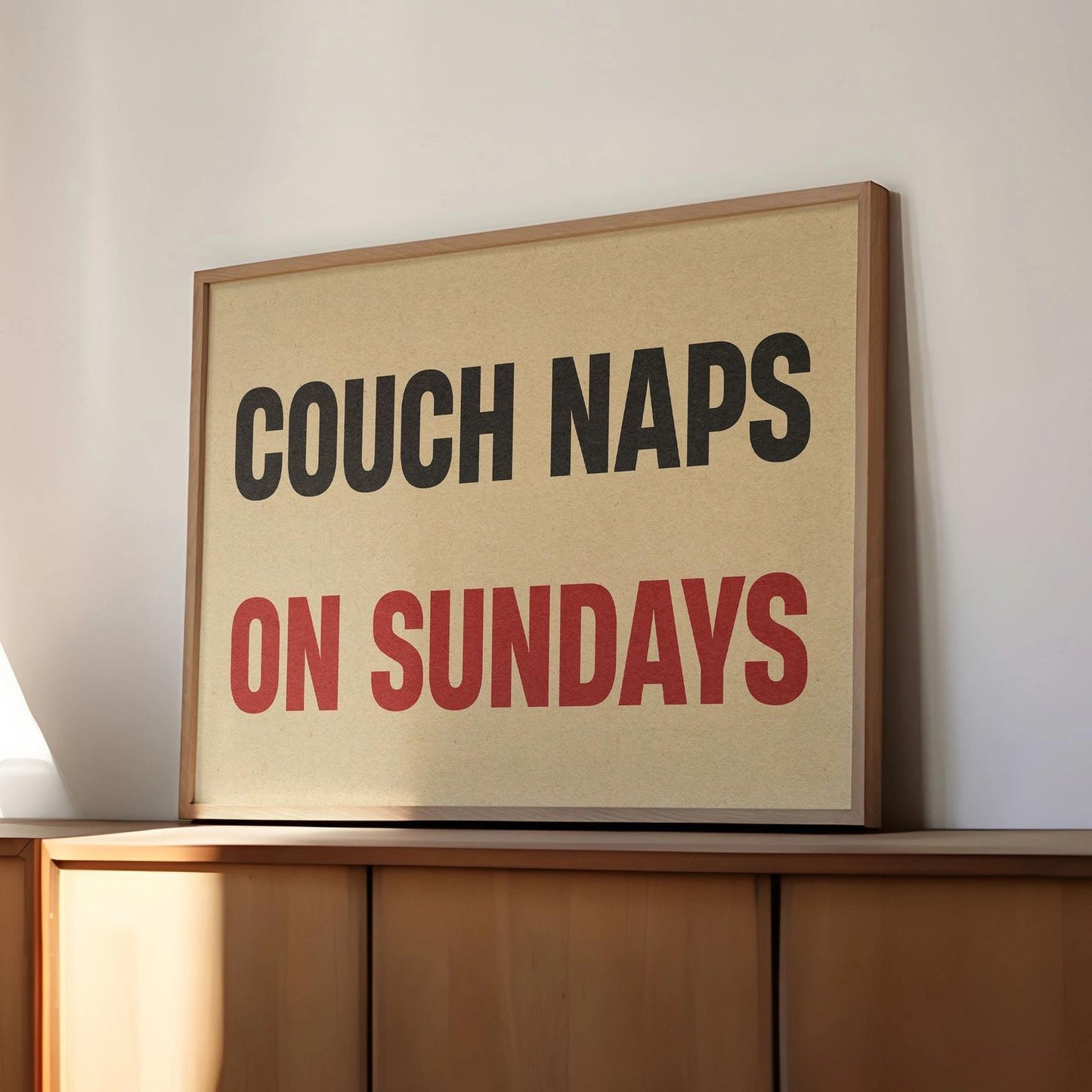 Couch Naps on Sunday Poster Print