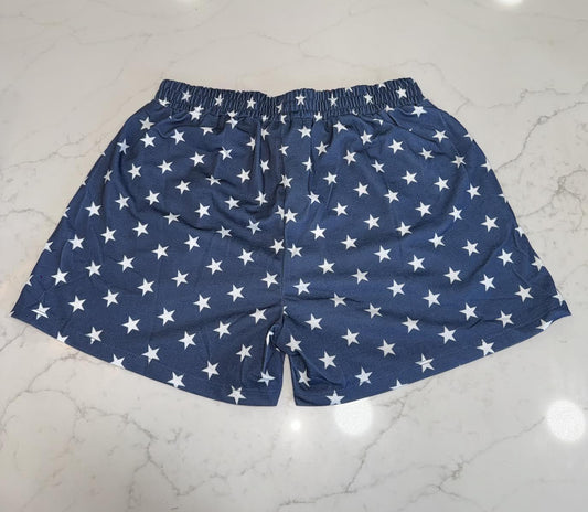 Blue & White Star Shorts