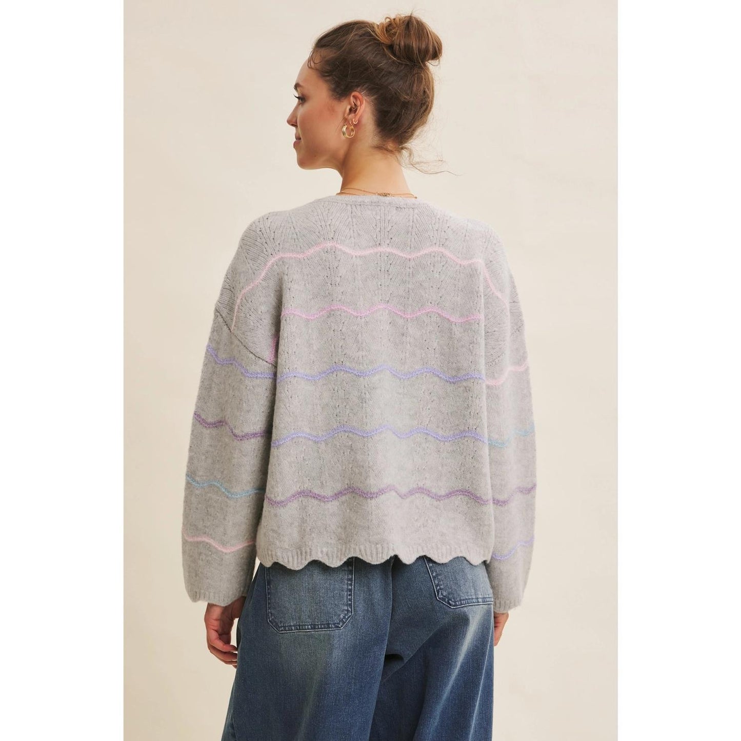 Grey Bring Eco-Conscious Twist Scallop Ombre