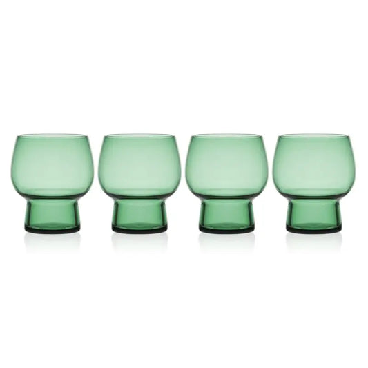 Phoebe 14oz Glass Set Of 4 - GREEN