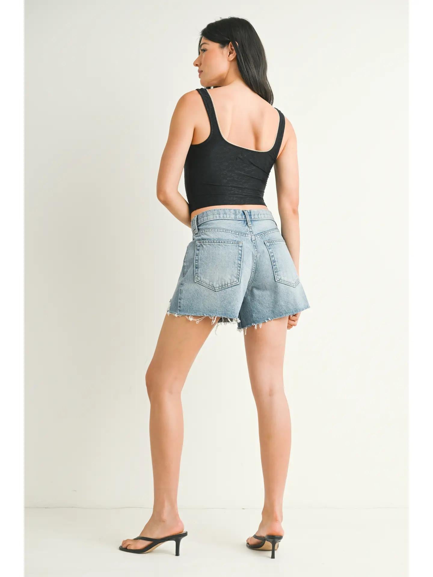 Light Vintage Distressed Short