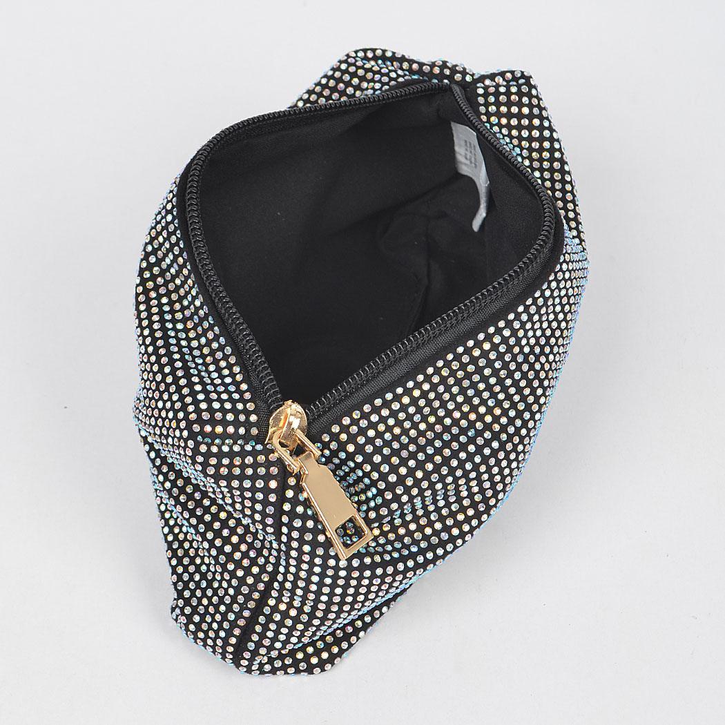 Transparent Chain Crossbody Bag w/Hotfix Pouch