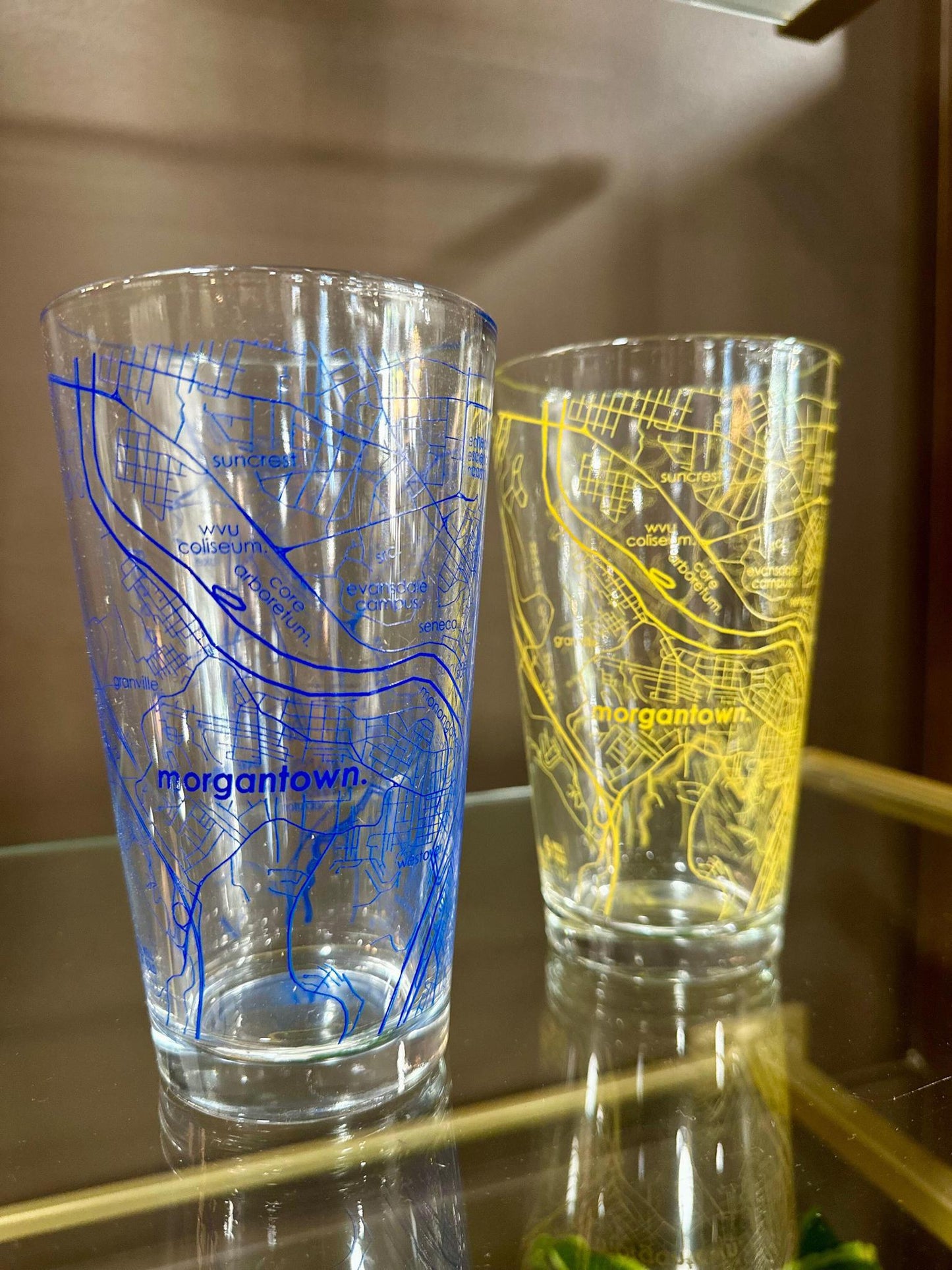 Morgantown Pint Glass Pair