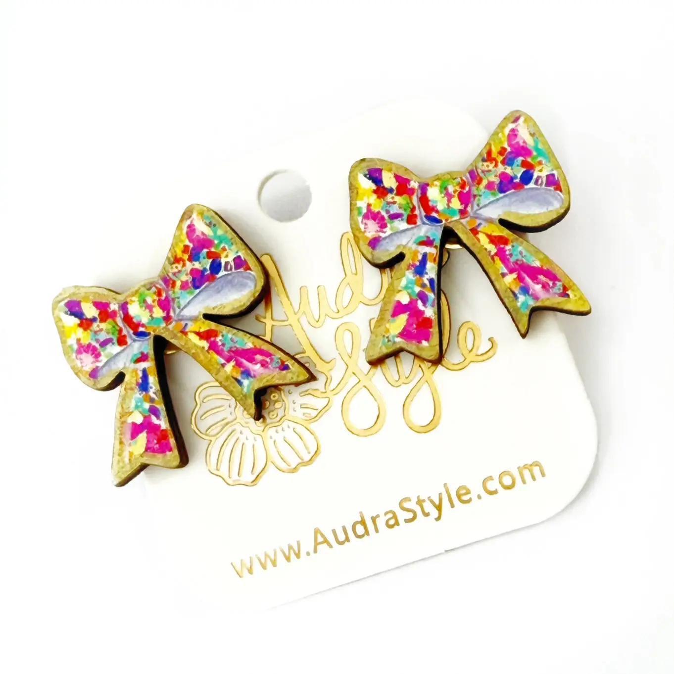Audra Style Bow Stud Earrings