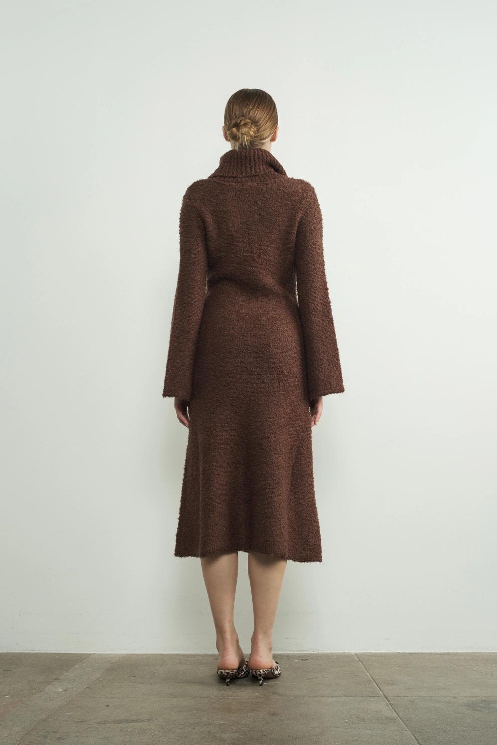 Turtleneck Long Bell Sleeve Sweater Dress