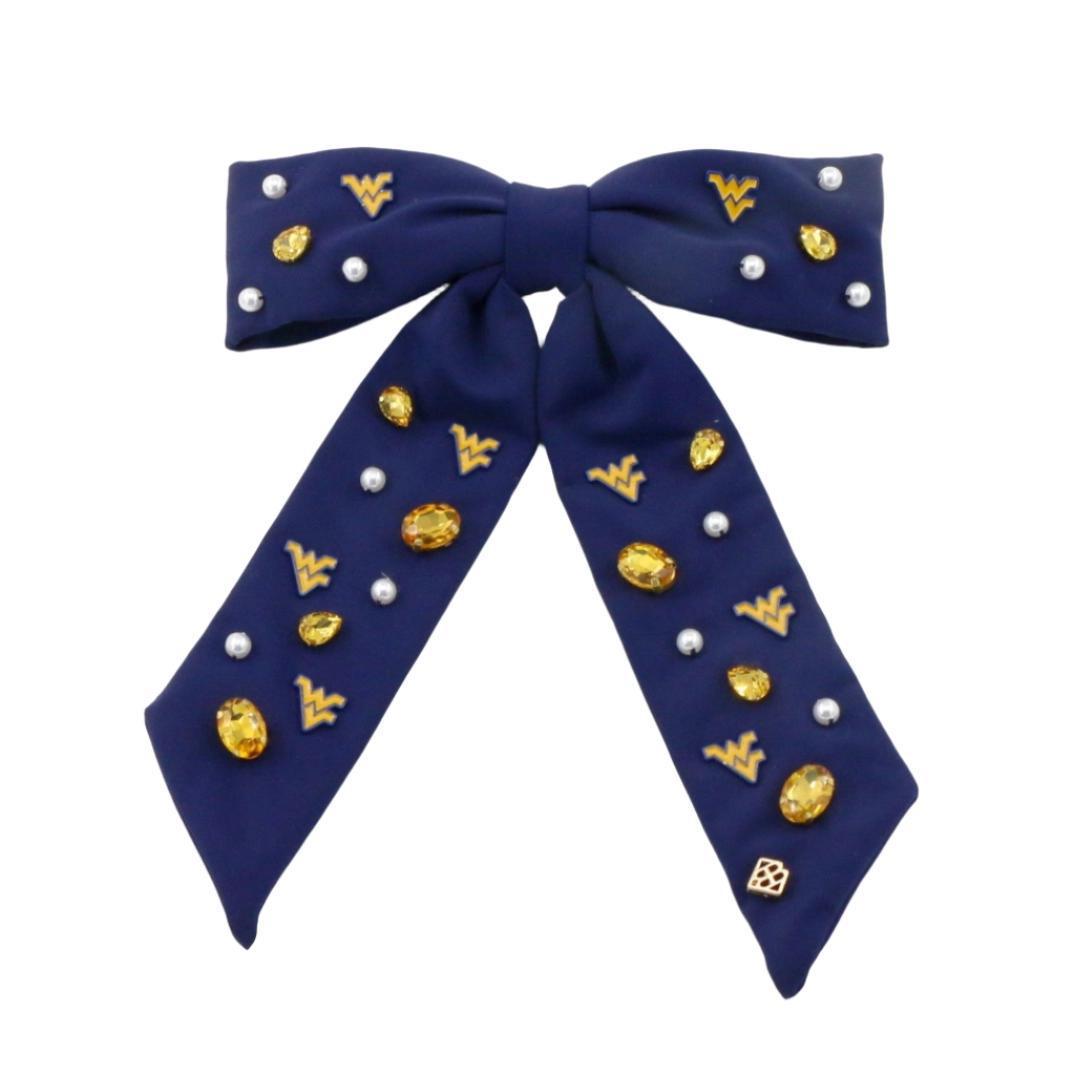West Virginia Navy Bow Barrette