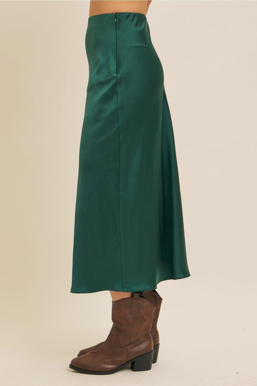 Satin Bias Cut Maxi Skirt