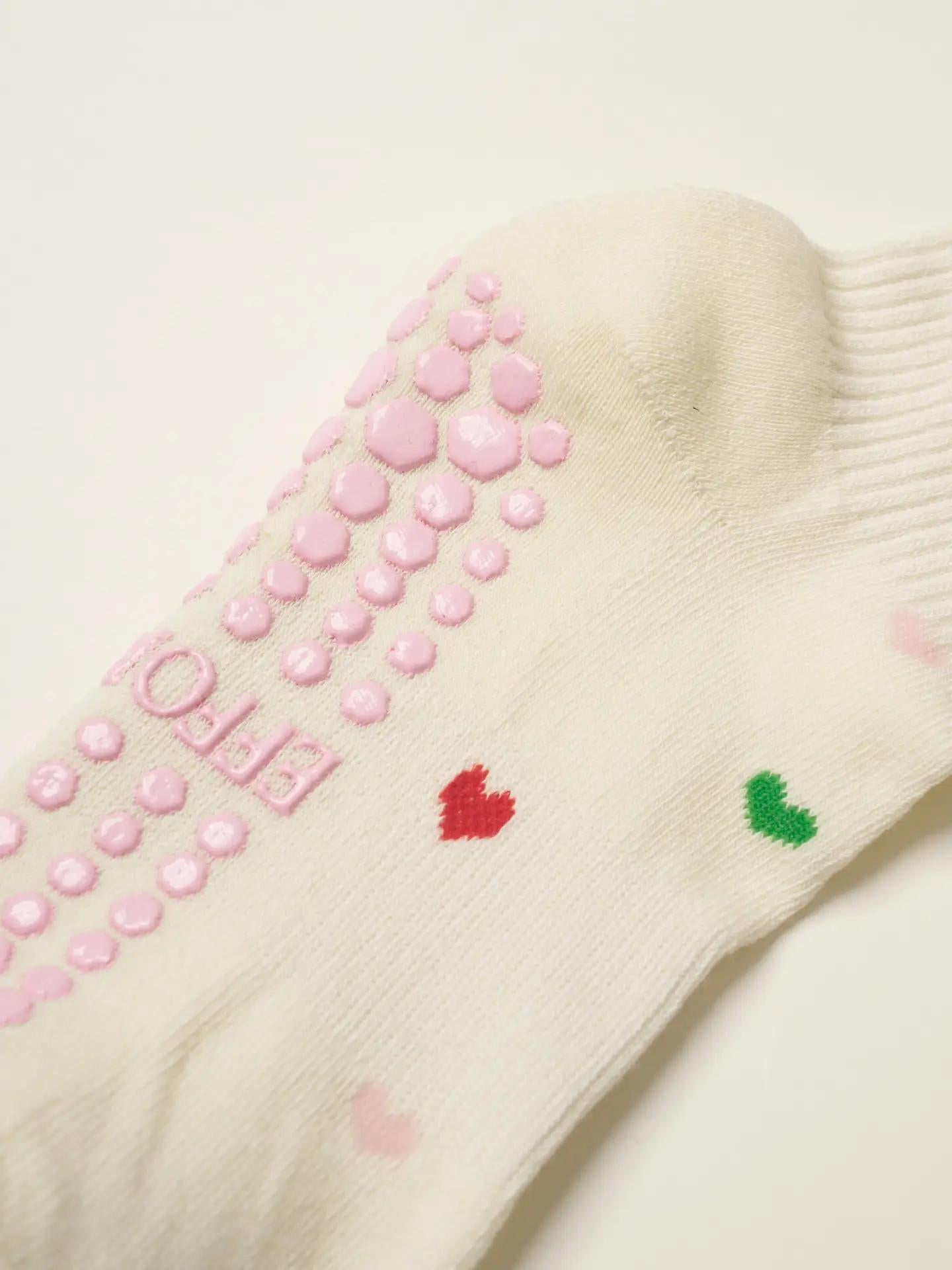 Mini Heart Petal Grip Sock, Pilates Socks