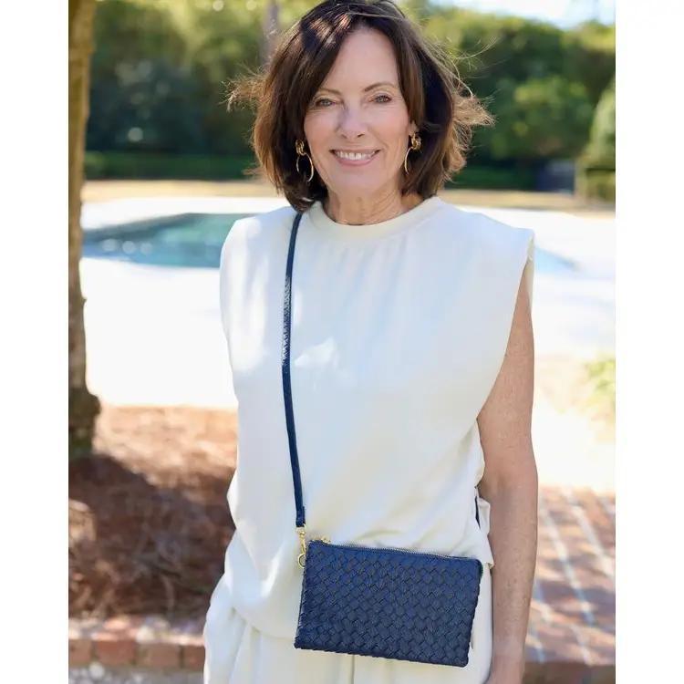 Liz Crossbody Bag Woven Navy