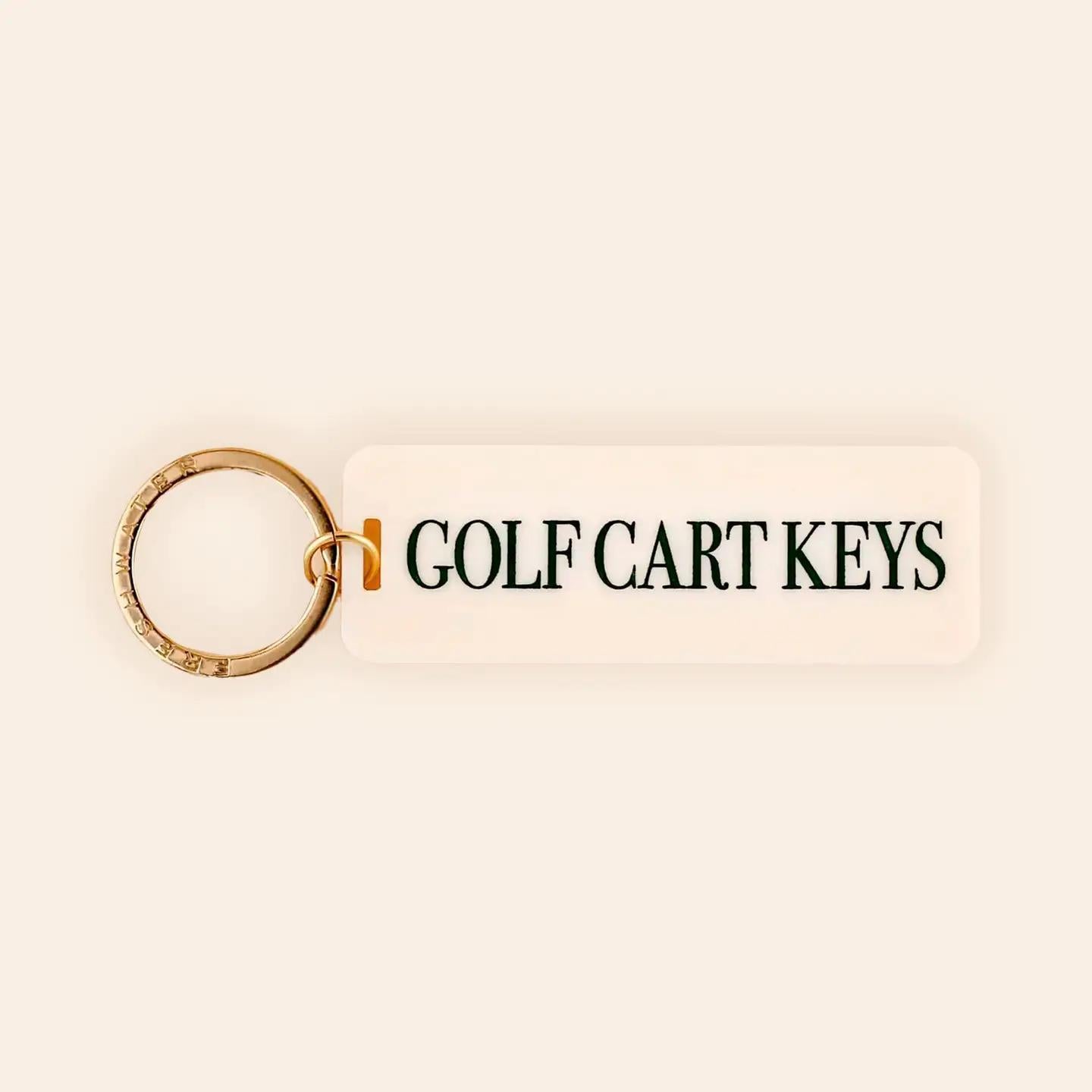 Golf Cart Keys Rectangle Keychain