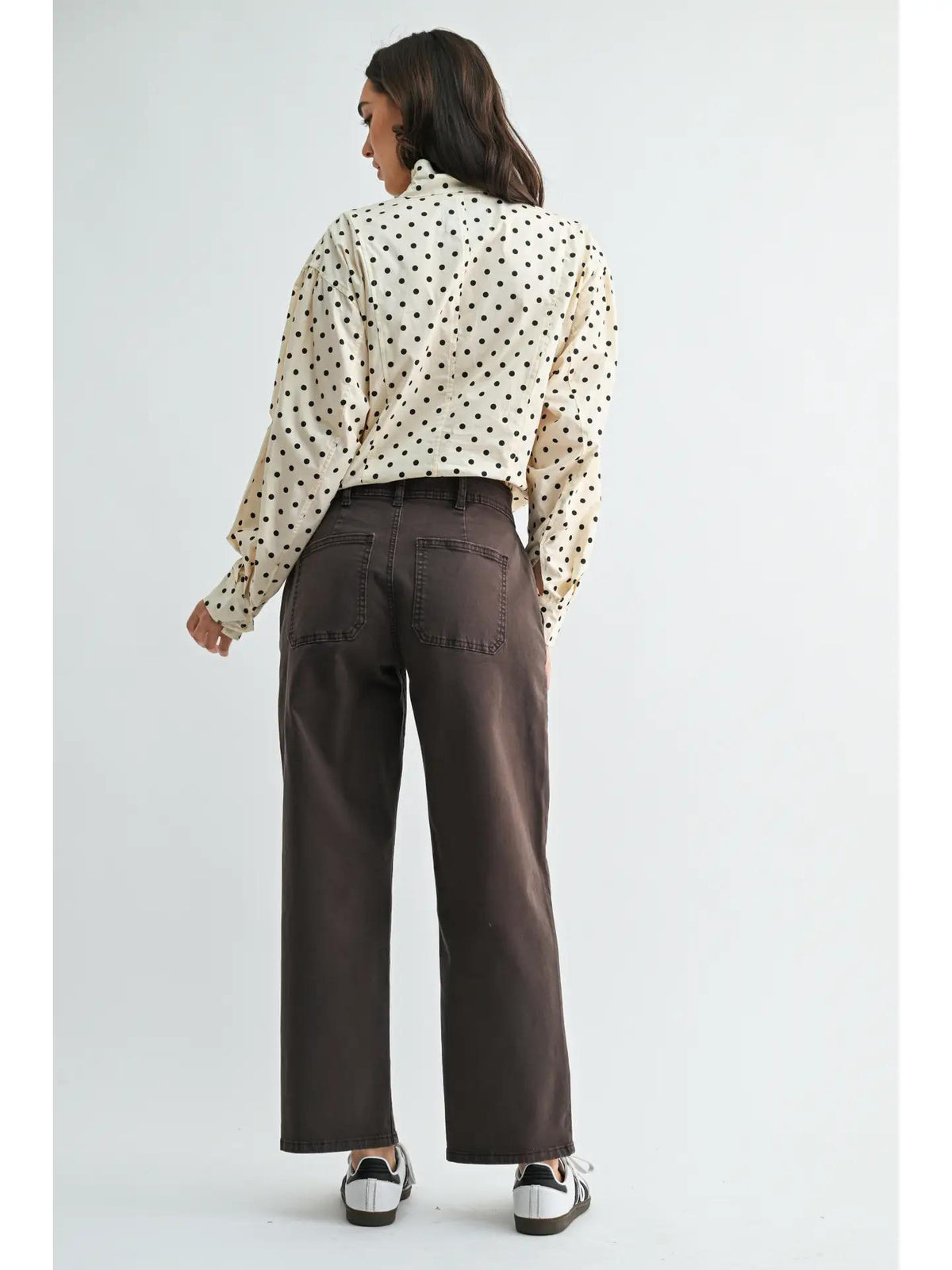 Ankle Twill Barrel Pant - Umber