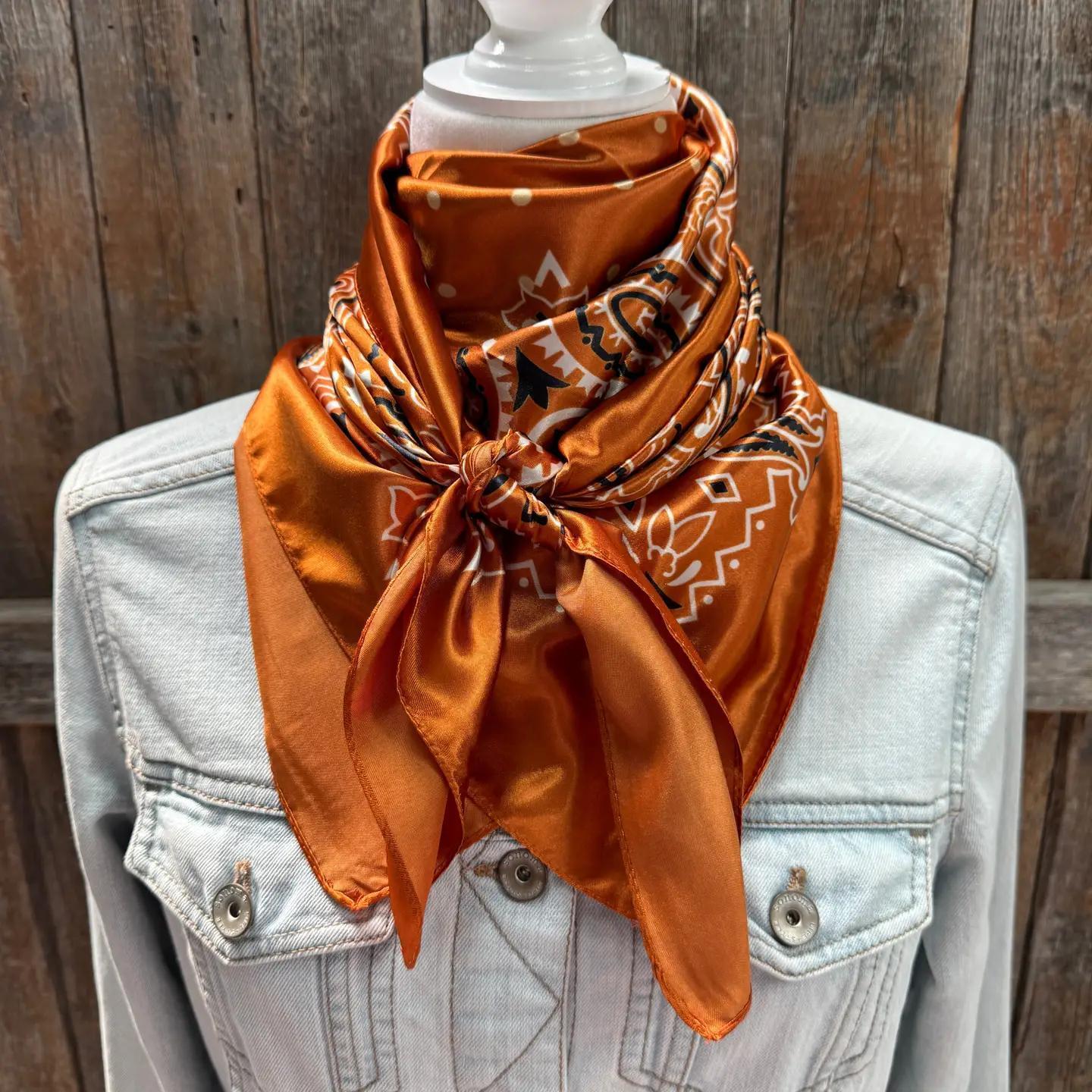 35X35" Rust Paisley Wild Rag