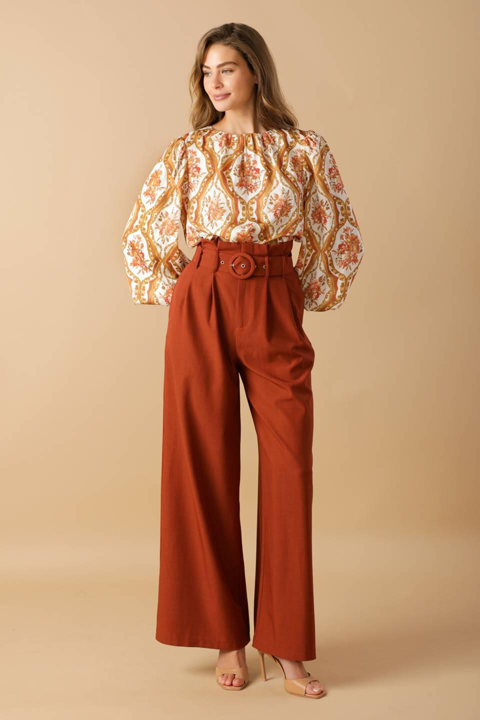Printed Woven Top