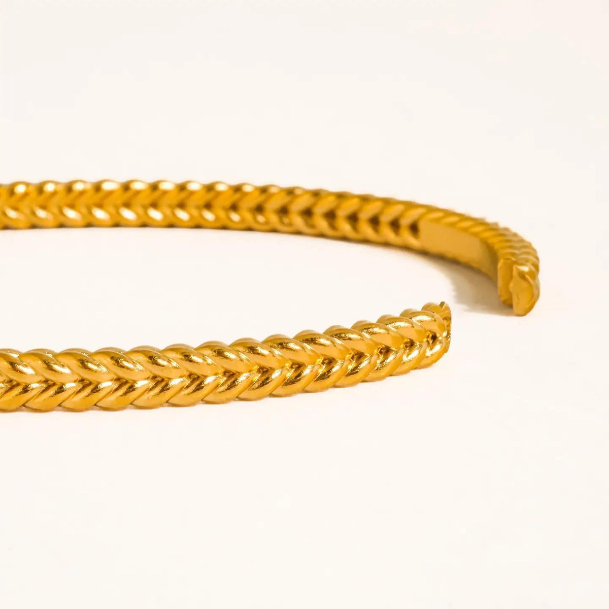Collins 18K Gold Non-Tarnish Textured Bangle Bracelet
