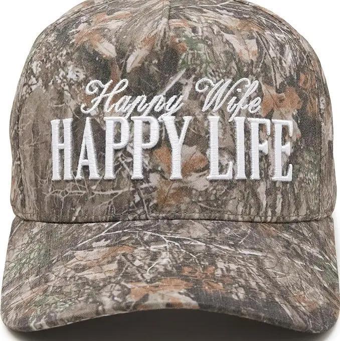 Happy Wife Happy Life - Wood Camo