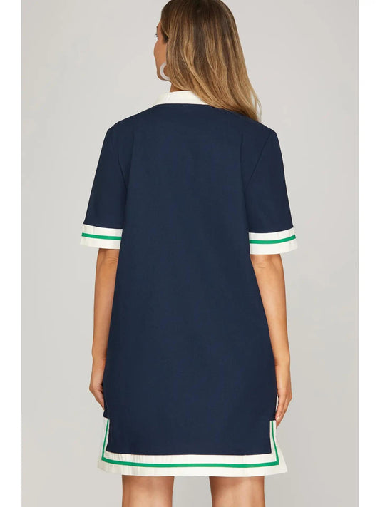 H Line Linen Mini Dress