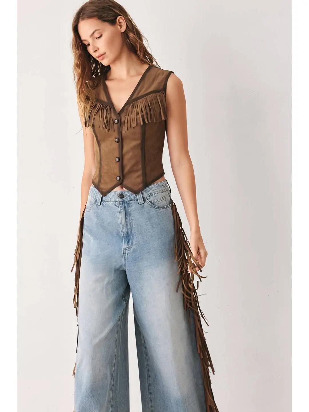 A Faux Suede Vest