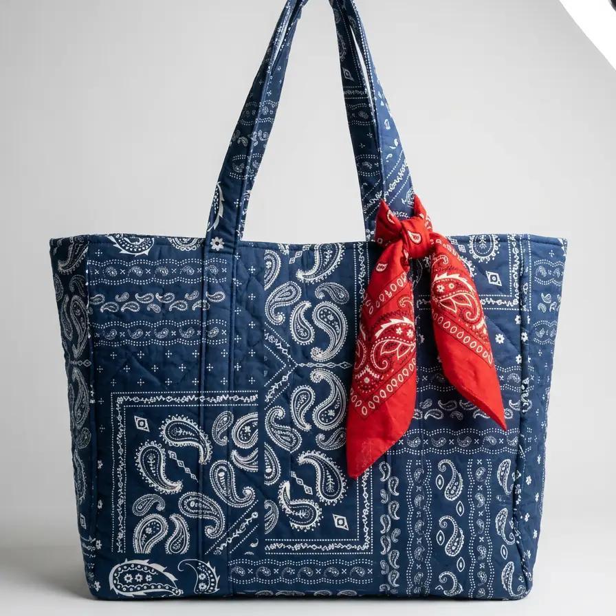 Americana or Everyday - Handmade Tote - W/Bandana Scarf