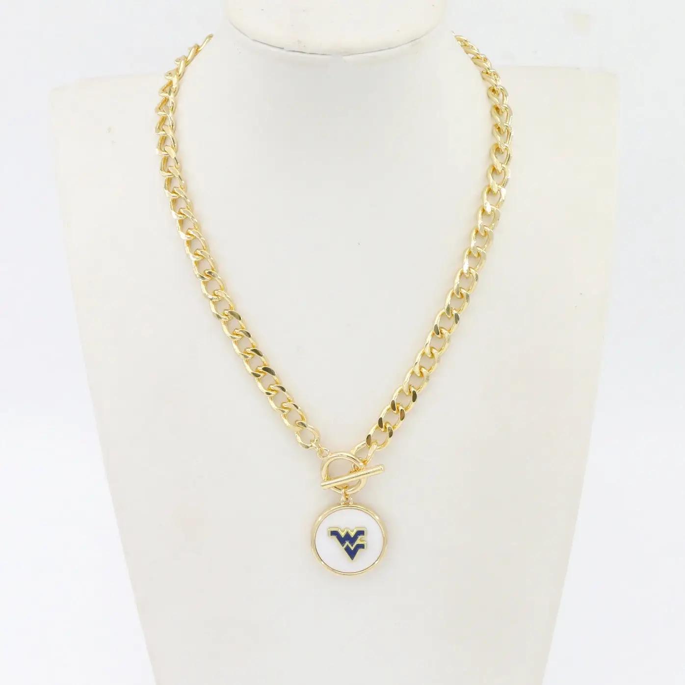 West Virginia Pearl Pendant Necklace