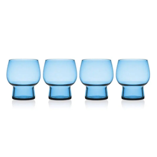 Phoebe 14oz Glass Set Of 4 - BLUE