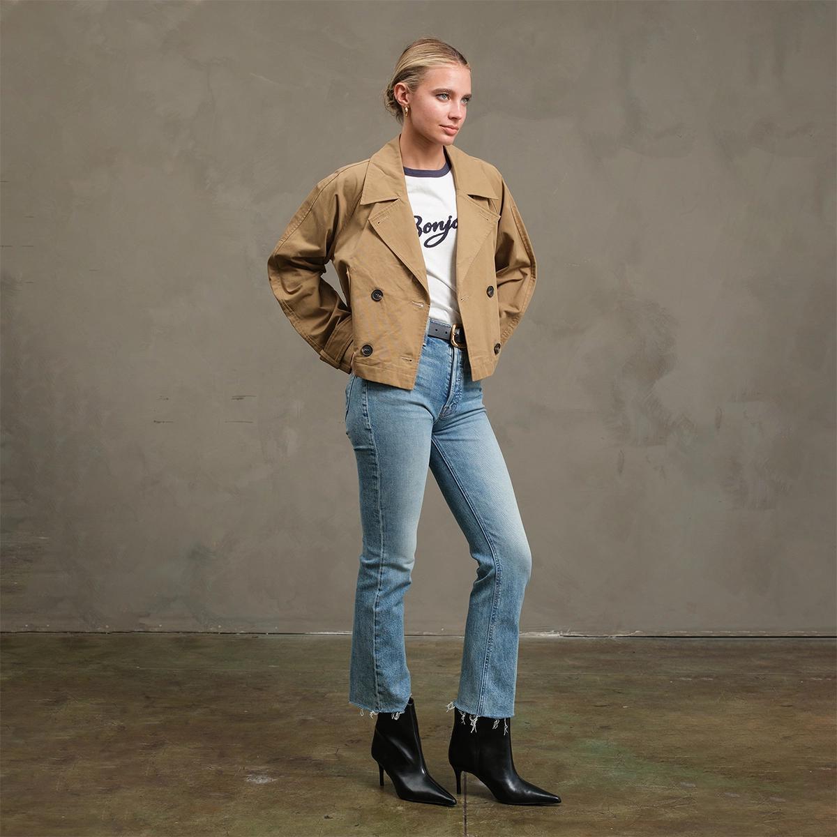 Short Double Breasted Trench Jacket